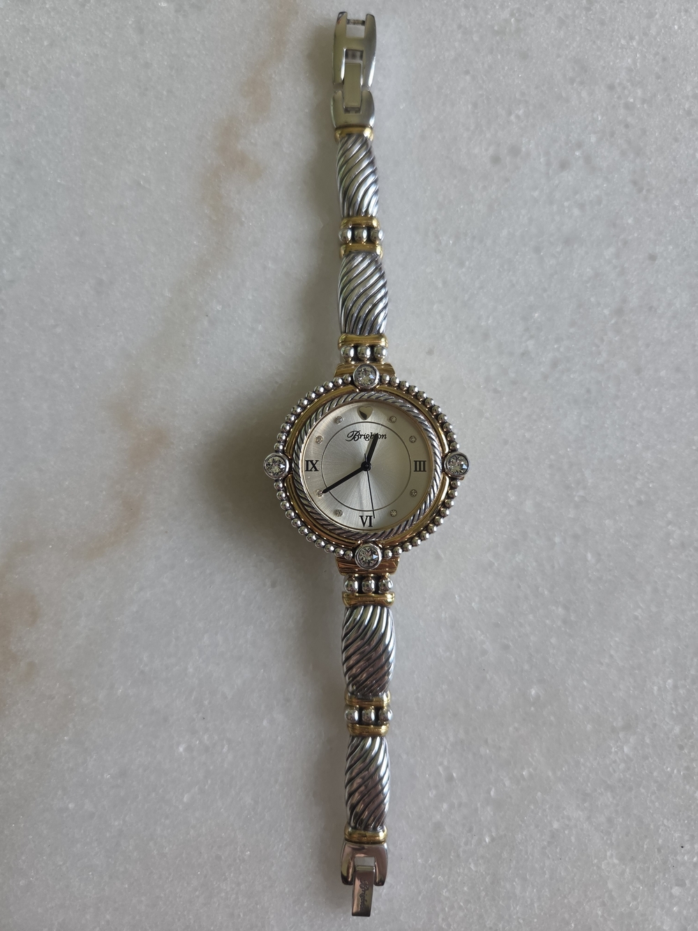Brighton Costa Mesa Silver & Gold Women's Watch - Needs battery